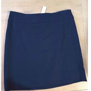 Talbots NWT Navy Blue Textured Mini Skirt Size 8 Knee Length